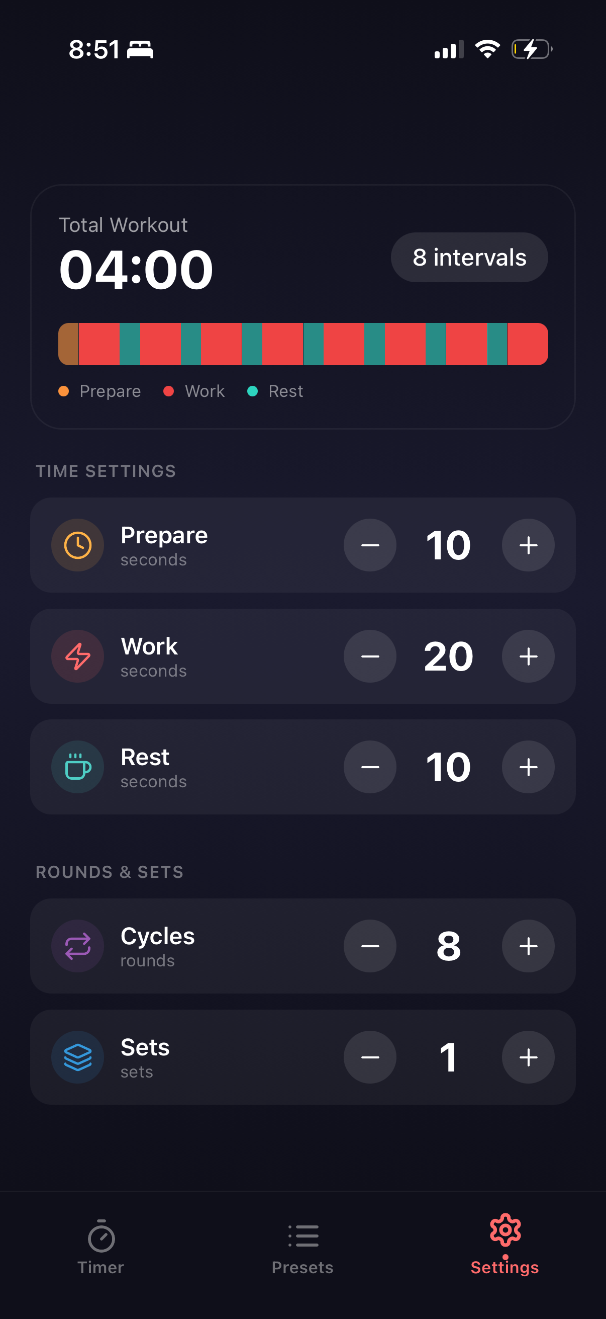 Tabata Pulse Progress Tracking
